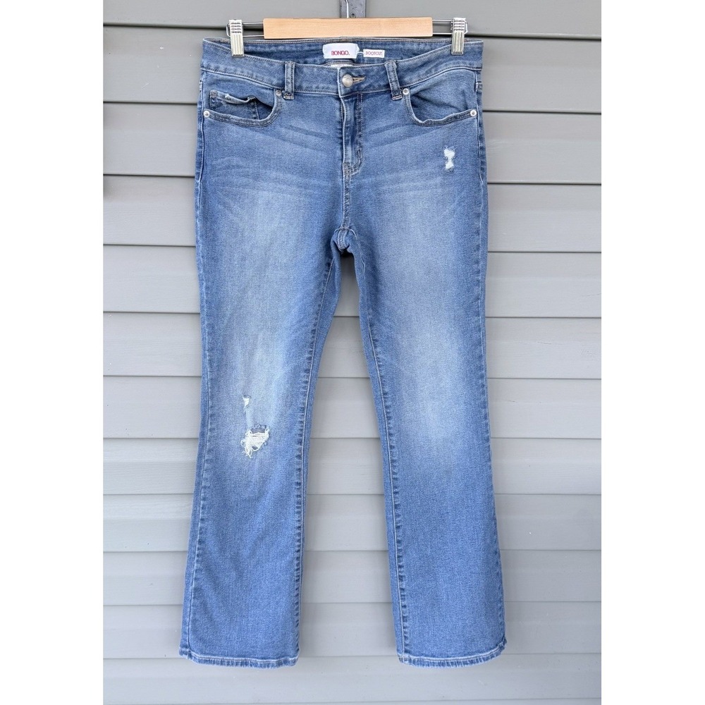 Y2K Flare Bongo Bootcut Jeans Womens‎ 10 Light Wash Stretch Denim Mall Brand